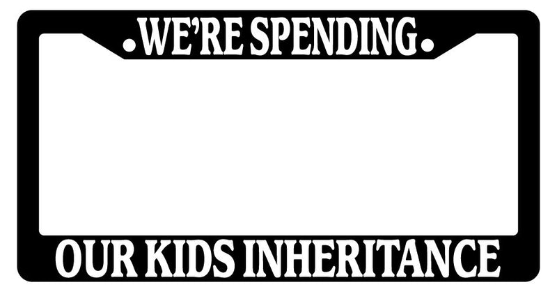 Black License Plate Frame We&