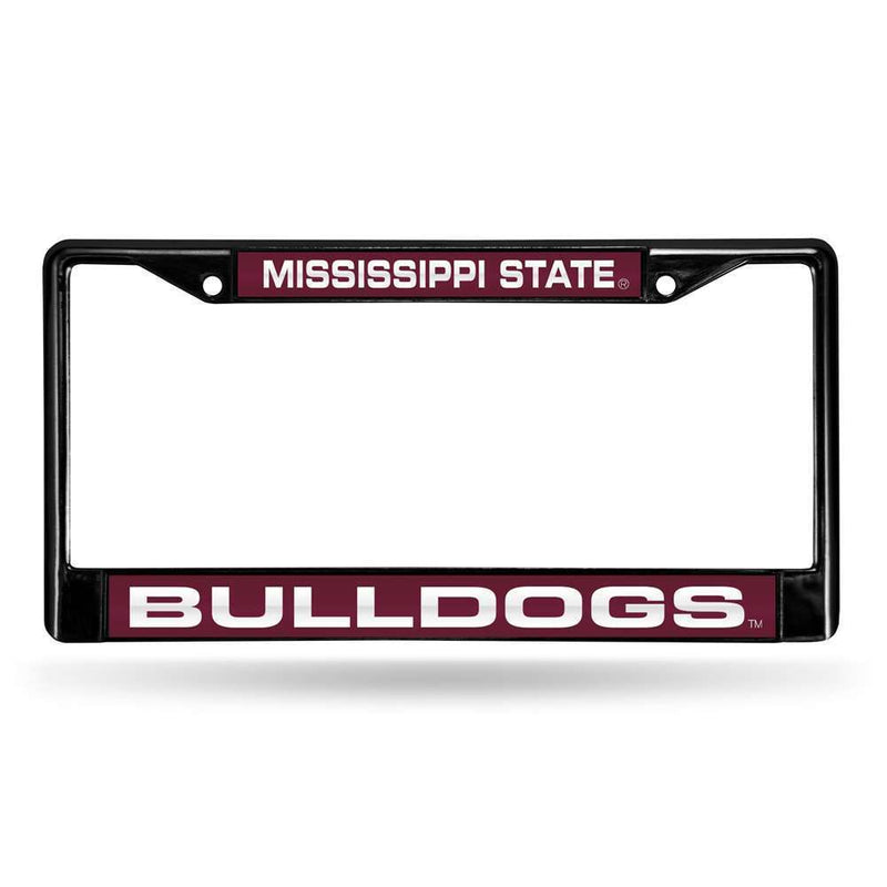 NCAA Mississippi State Bulldogs Inlaid Acrylic Black License Plate Frame