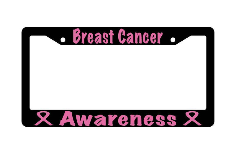 Black License Plate Frame BREAST CANCER AWARENESS Auto Accessory 655  Mod-GRAPH9856236-2431
