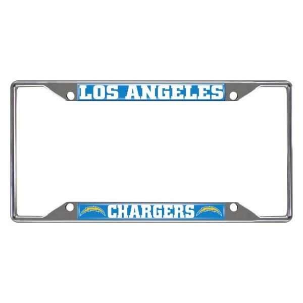 NFL Los Angeles Chargers Chrome Metal License Plate Frame