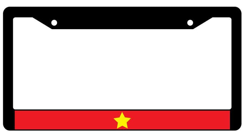 Vietnam Black Plastic License Plate Frame Auto Accessory World Flags  Mod-GRAPH9856236-2212