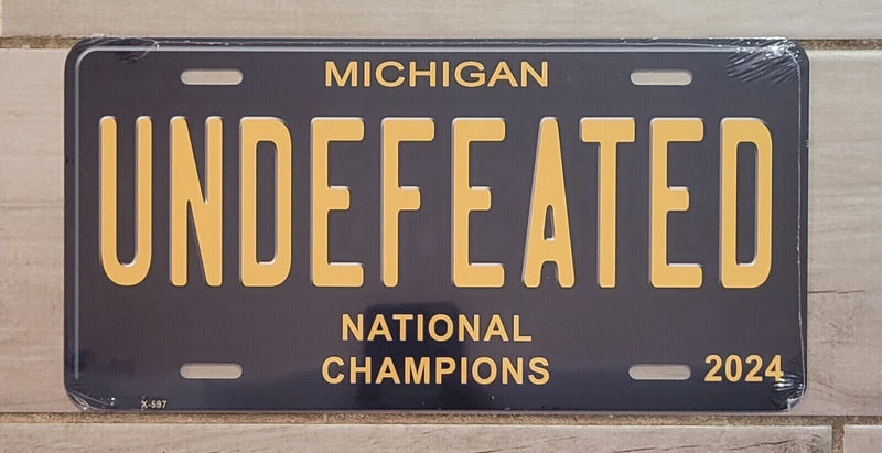 University Of Michigan UNDEFEATED License Plate 2024