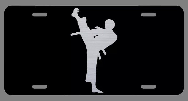Laser Etched Metal License Plate Karate Taekwondo Jiujitsu Krav Maga Kung Fu