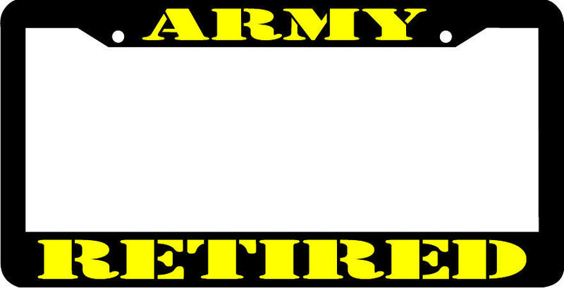 ARMY RETIRED VETERAN License Plate Frame