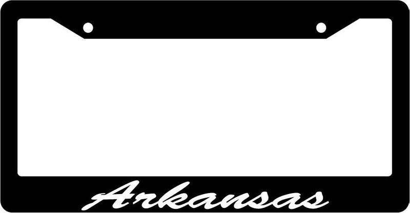 Black License Plate Frame CURSIVE Arkansas Auto Accessory 1063  Mod-GRAPH9856236-1908