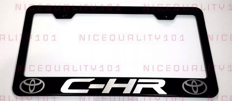 C-HR Stainless Steel Black Finished License Plate Frame Holder Rust Free