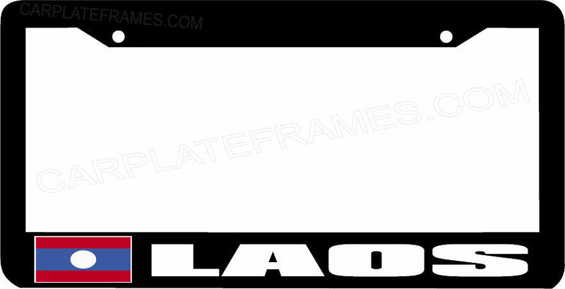 LAOS flag License Plate Frame