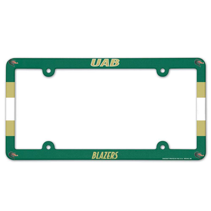 NCAA UAB Blazers Plastic License Plate Frame