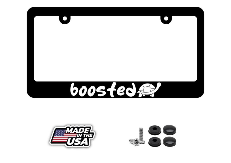 Boosted Turtle License Plate Frame Lowered jdm funny low slow turbo tuner