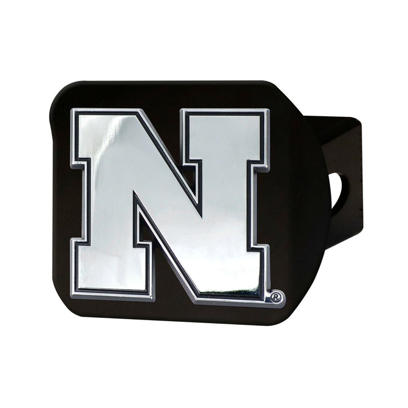 NCAA Nebraska Cornhuskers 3D Chrome on Black Metal Hitch Cover