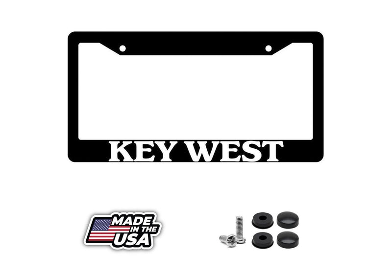 Black License Plate Frame New City State Key West Auto Accessory 1505