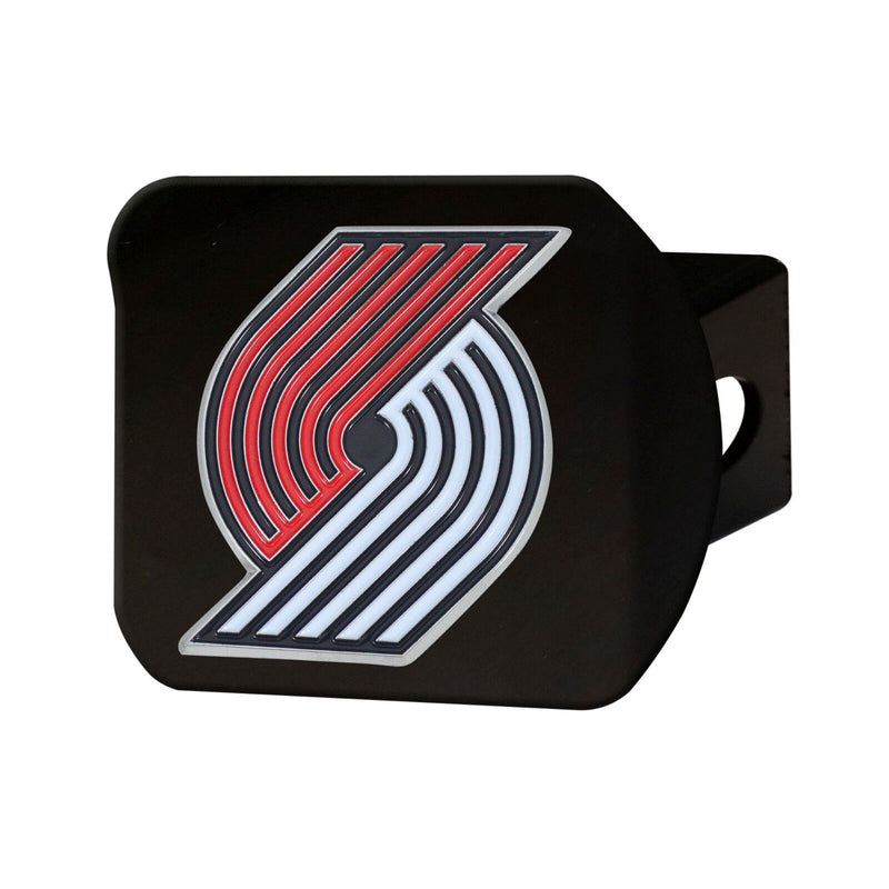 NBA Portland Trail Blazers 3D Color on Black Metal Hitch Cover