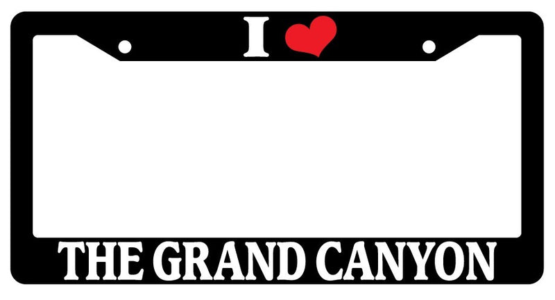 Black License Plate Frame I Heart The Grand Canyon Auto Accessory 1319  Mod-GRAPH9856236-3202
