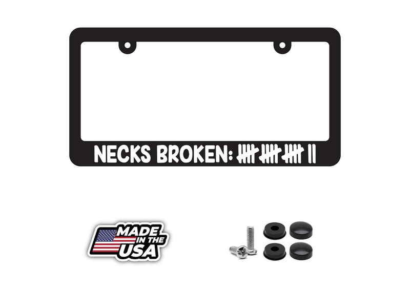necks broken License Plate Frame - JDM Cover Funny Neck Breaker KDM Car Truck