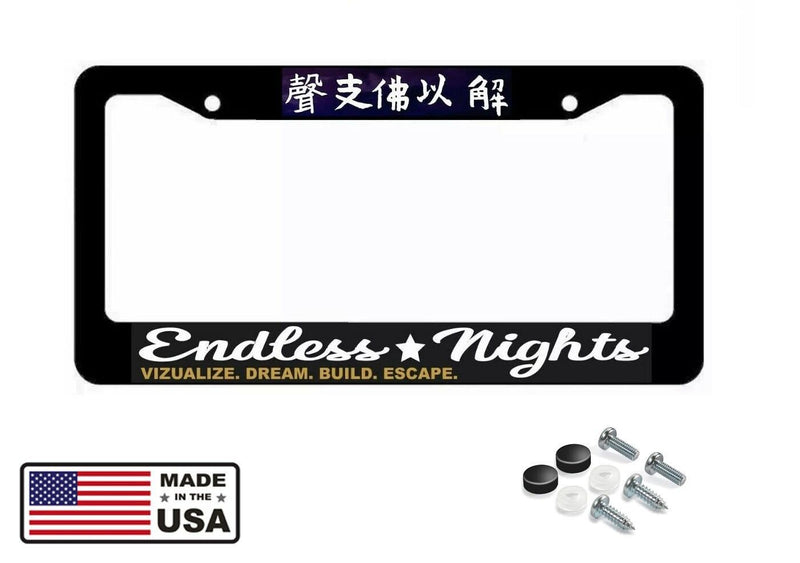 Endless Nights JDM Drifting Racing Dope License Plate Frame Model GLDA1