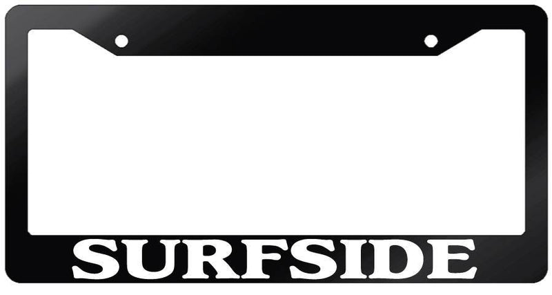 Glossy Black License Plate Frame SURFSIDE Auto Accessory  Mod-GRAPH9856236-6953