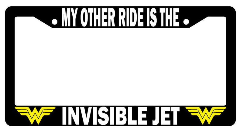 My Other Ride Is The Invisible Jet Black Plastic License Frame  Mod-GRAPH9856236-3909