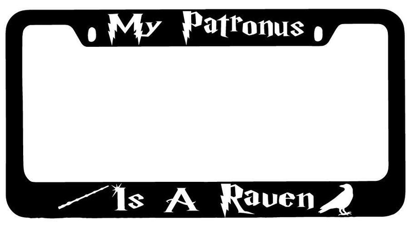My Patronus Is A Raven Black METAL License Plate Frame Auto For Harry Potter  Mod-GRAPH9856236-9291