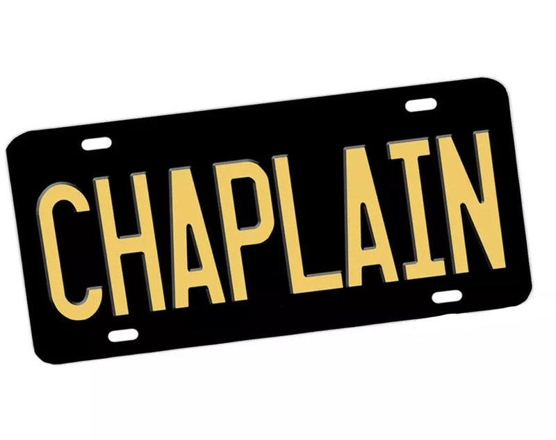 Law Enforcement Chaplain Design Aluminum License Plate Novelty Sign