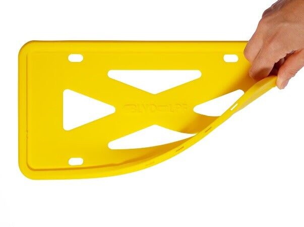 Silicone Yellow License Plate Frame Cover Front Back Bracket Rust-Proof