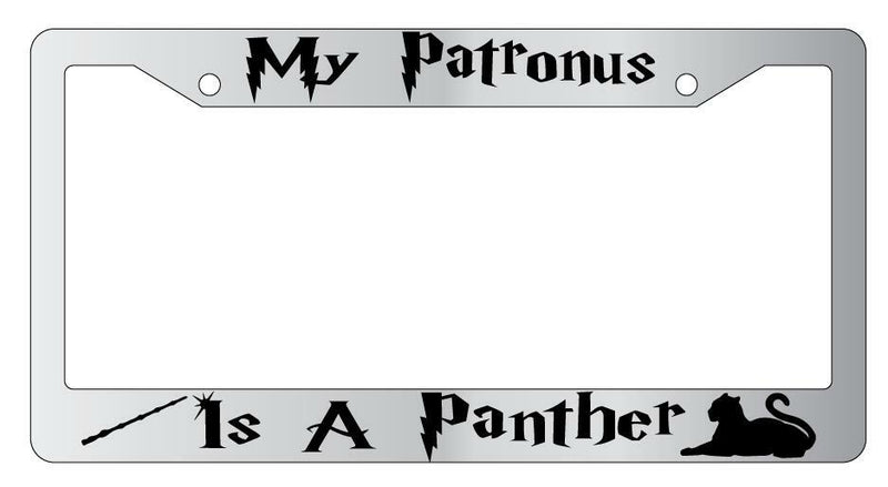 My Patronus Is A Panther Chrome METAL License Plate Frame For Harry Potter  Mod-GRAPH9856236-10066