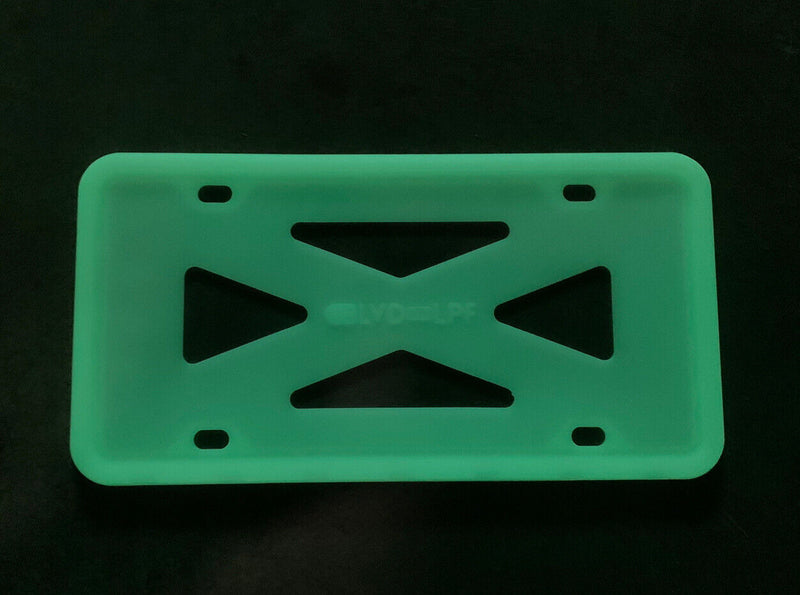 Universal Car Silicone License Plate Frame Holder White Glow Green In The Dark