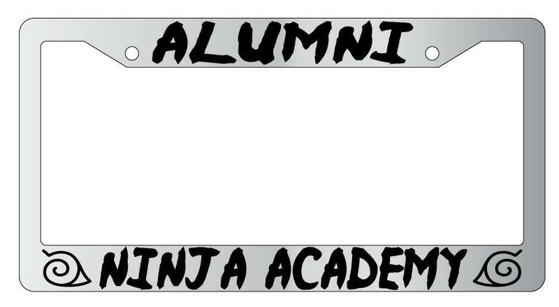 Alumni Ninja Academy Chrome Plastic License Plate Frame Naruto  Mod-GRAPH9856236-5092