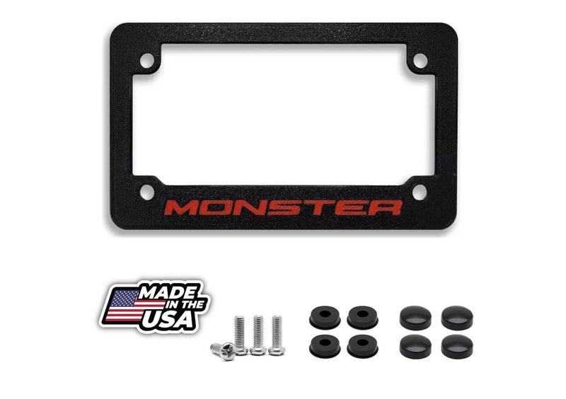 For Ducati Monster Textured Motorcycle License Plate Frame (RED)