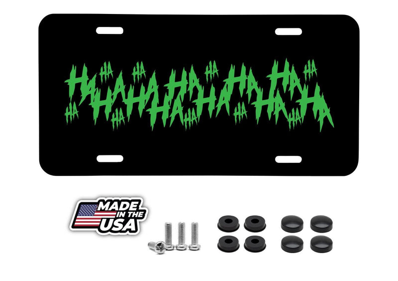 Hahaha Front License Plate Frame - Joker Funny Cover Car Truck SUV Green