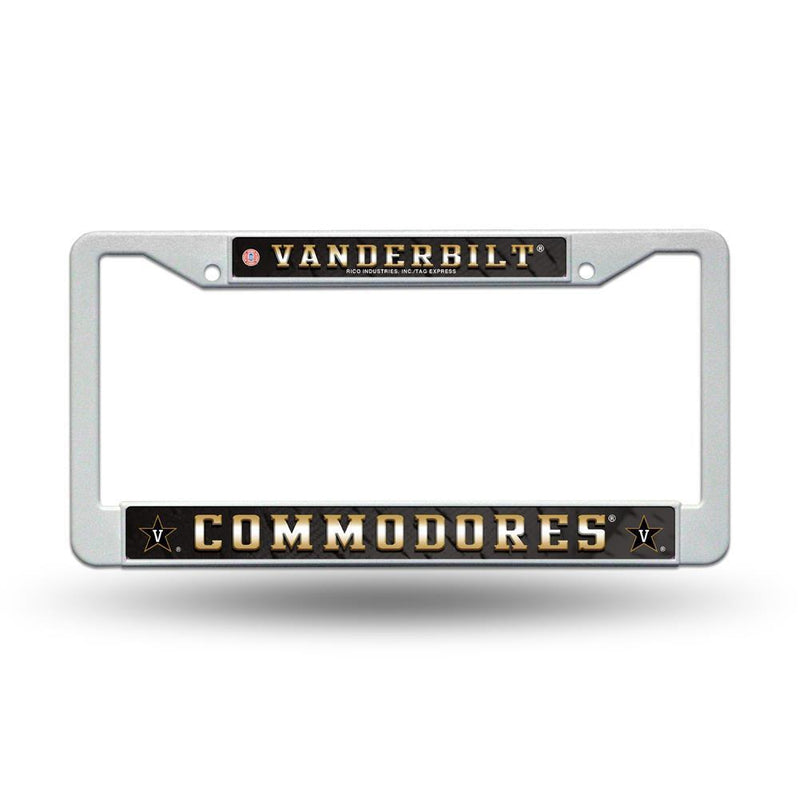 NCAA Vanderbilt Commodores White Plastic License Plate Frame