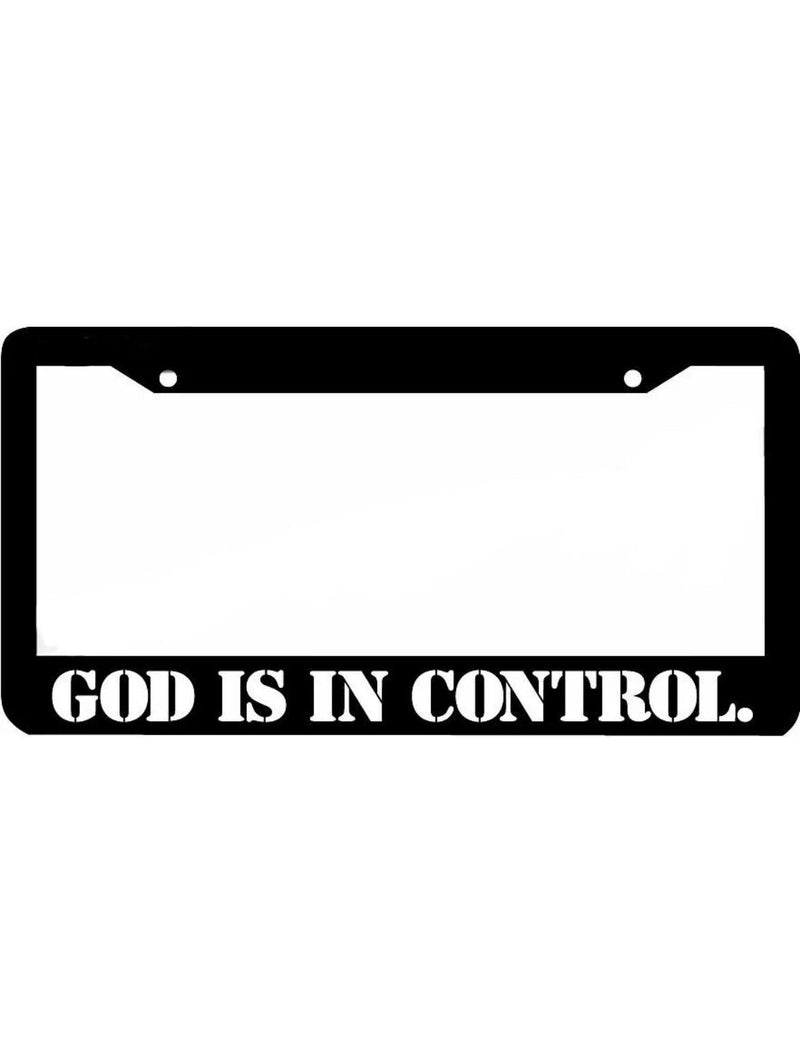 GOD IS IN CONTROL Christian Jesus License Plate Frame