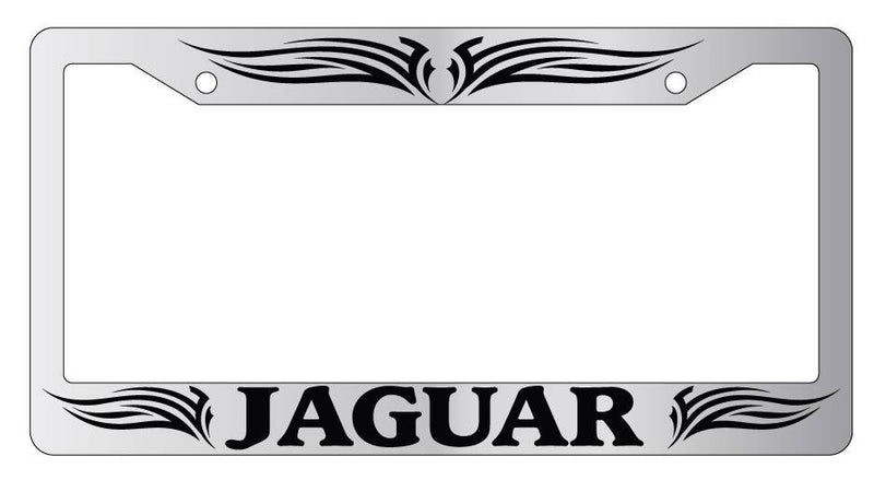 Chrome License Plate Frame Jaguar Tribal Design 1 Auto Accessory  Mod-GRAPH9856236-6881