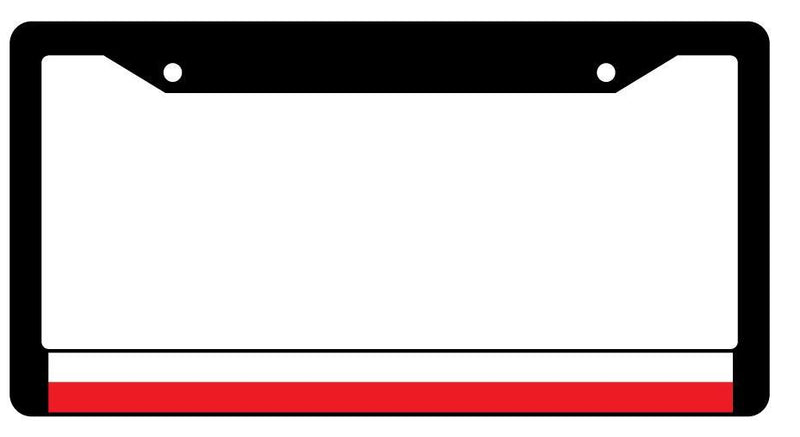 Poland Black Plastic License Plate Frame Auto Accessory World Flags  Mod-GRAPH9856236-2208