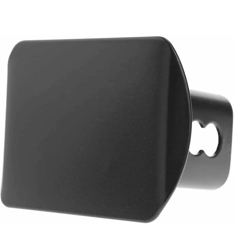 Blank Black Trailer Metal Hitch Tube Cover Fits 2" Receivers