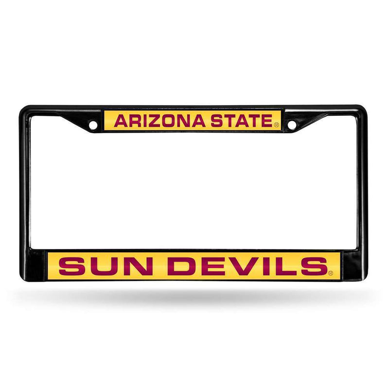 NCAA Arizona State Sun Devils Inlaid Acrylic Black License Plate Frame