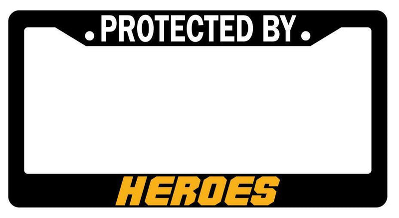 Protected By Heroes Black Plastic License Plate Frame My Hero Academia  Mod-GRAPH9856236-3295