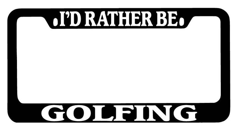 Black METAL License Plate Frame I&
