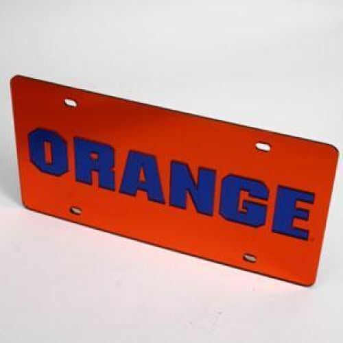 NCAA Syracuse Orangemen "orange" License Plate - Orange Mirrored