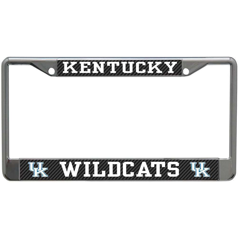 NCAA Kentucky Wildcats Metal License Plate Frame - Carbon Fiber