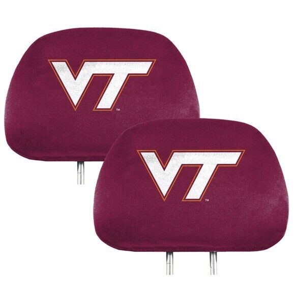 NCAA Virginia Tech Hokies New 2-Piece Printed Headrest Covers