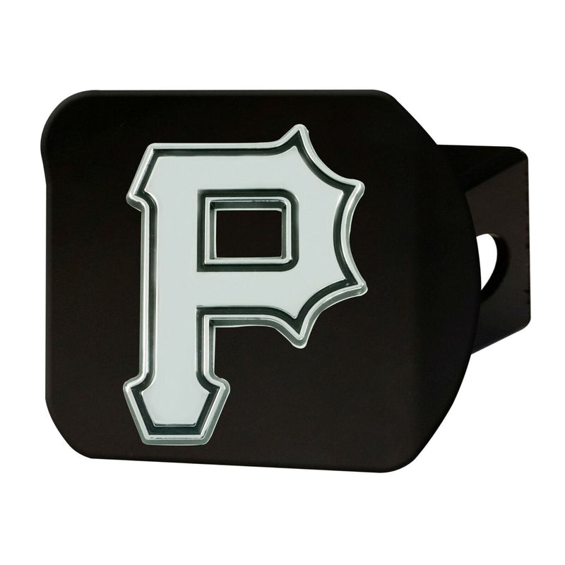 MLB Pittsburgh Pirates 3D Chrome on Black Metal Hitch Cover