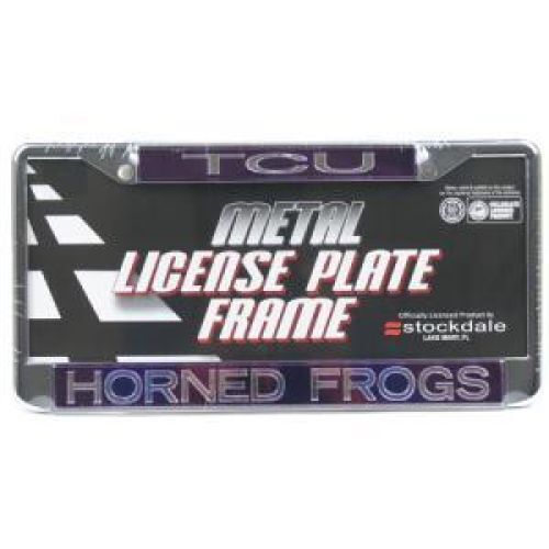 NCAA Tcu Horned Frogs Metal Inlaid Acrylic License Plate Frame