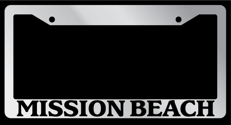 Chrome License Plate Frame Mission Beach Auto Accessory 1000  Mod-GRAPH9856236-4232