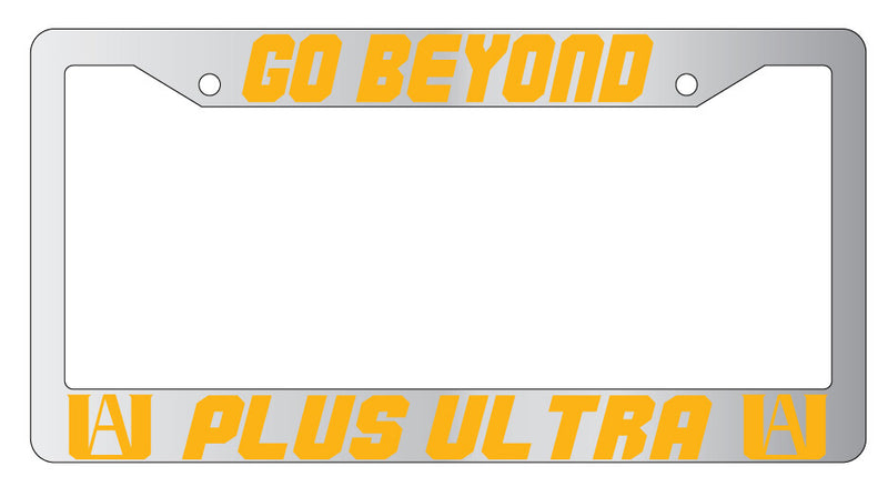 Go Beyond Plus Ultra Design 2A Chrome License Plate Frame My Hero Academia  Mod-GRAPH9856236-6640