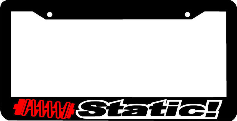 STATIC SUSPENSION shockc bagged lowered lol funny wakaba jdm License Plate Frame