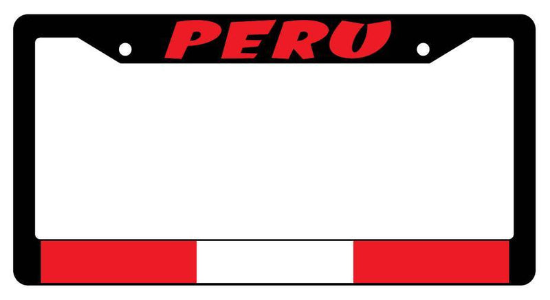 Black License Plate Frame PERU (red) Auto Accessory 2509  Mod-GRAPH9856236-2034
