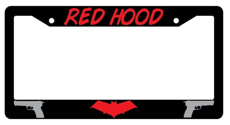 Red Hood Black Plastic License Plate Frame Auto Accessory DC  Mod-GRAPH9856236-3885