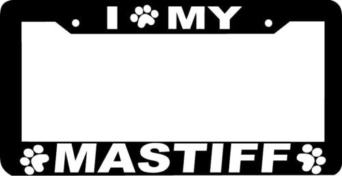 MASTIFF DOG paw print License Plate Frame