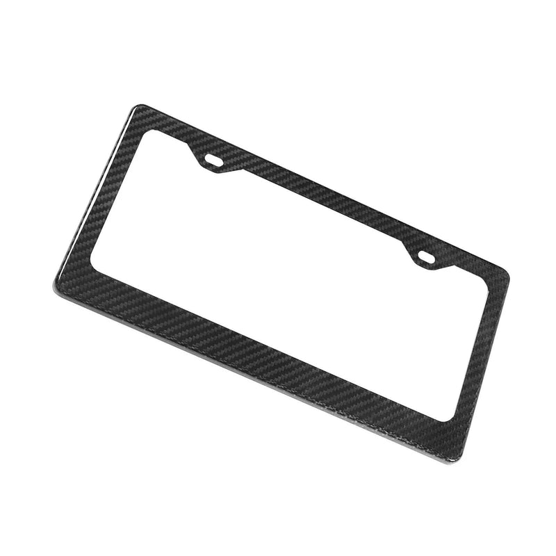 UNIVERSAL REAL CARBON FIBER License Plate Frame FIT FOR USA/CANADA CAR