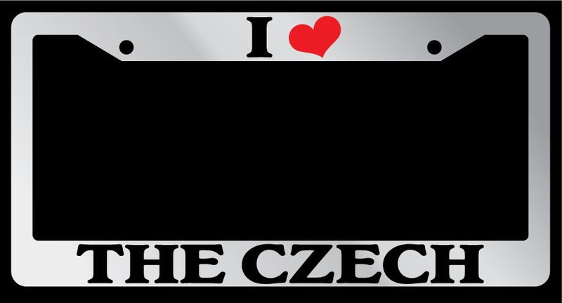 Chrome License Plate Frame I Heart The Czech Auto Accessory 2007  Mod-GRAPH9856236-6204